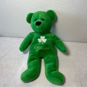 Vtg Grn Bear  "Chicago" & Shamrock St. Patrick's Good Luck  7" Mary Meyer Brand